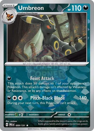 Pokemon TCG - SV: Prismatic Evolutions - Umbreon - 059/131 - Masterball Holofoil