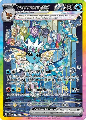 Pokemon TCG - SV: Prismatic Evolutions - Vaporeon ex - 149/131 - Holofoil