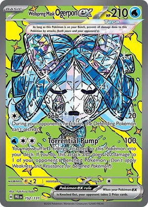Pokemon TCG - SV: Prismatic Evolutions - Wellspring Mask Ogerpon ex - 152/131 - Holofoil