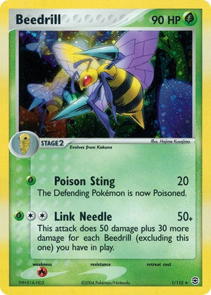 Pokemon TCG - EX FireRed & LeafGreen - Beedrill - 1/112 - Holofoil