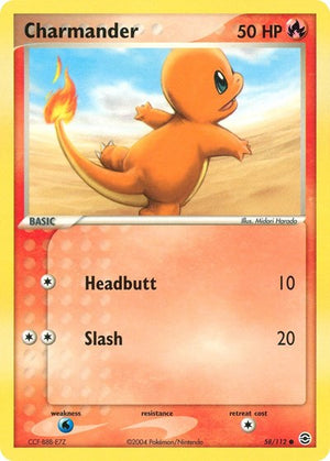 Pokemon TCG - EX FireRed & LeafGreen - Charmander - 58/112 - Reverse Holofoil