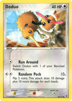 Pokemon TCG - EX FireRed & LeafGreen - Doduo - 62/112 - Reverse Holofoil