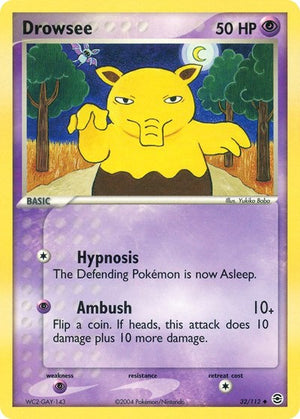 Pokemon TCG - EX FireRed & LeafGreen - Drowsee - 32/112 - Reverse Holofoil