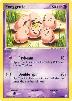 Pokemon TCG - EX FireRed & LeafGreen - Exeggcute - 33/112 - Reverse Holofoil