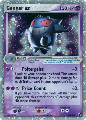 Pokemon TCG - EX FireRed & LeafGreen - Gengar ex - 108/112 - Holofoil