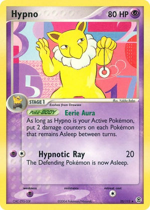 Pokemon TCG - EX FireRed & LeafGreen - Hypno - 25/112 - Reverse Holofoil
