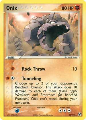 Pokemon TCG - EX FireRed & LeafGreen - Onix - 42/112