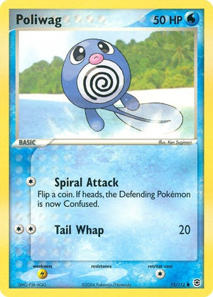 Pokemon TCG - EX FireRed & LeafGreen - Poliwag - 75/112 - Reverse Holofoil