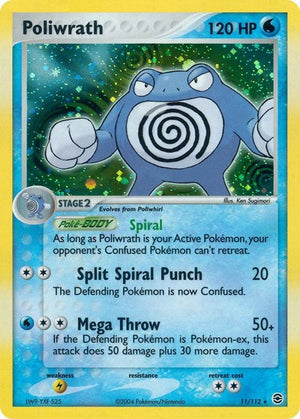 Pokemon TCG - EX FireRed & LeafGreen - Poliwrath - 11/112 - Reverse Holofoil