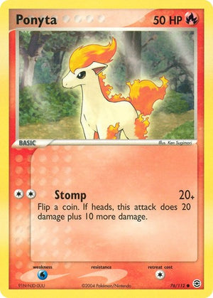 Pokemon TCG - EX FireRed & LeafGreen - Ponyta - 76/112