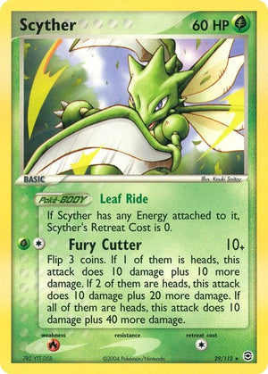Pokemon TCG - EX FireRed & LeafGreen - Scyther - 29/112 - Reverse Holofoil