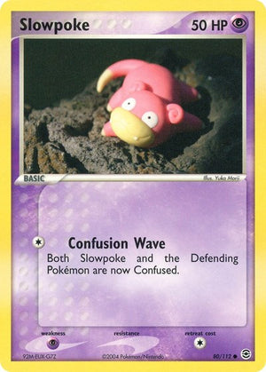 Pokemon TCG - EX FireRed & LeafGreen - Slowpoke - 80/112 - Reverse Holofoil
