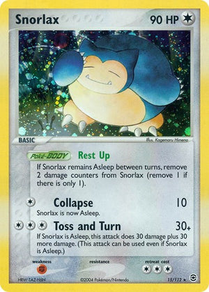 Pokemon TCG - EX FireRed & LeafGreen - Snorlax - 15/112 - Holofoil