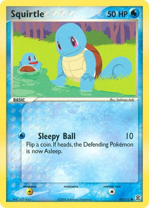 Pokemon TCG - EX FireRed & LeafGreen - Squirtle - 82/112 - Reverse Holofoil