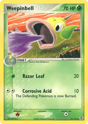 Pokemon TCG - EX FireRed & LeafGreen - Weepinbell - 51/112