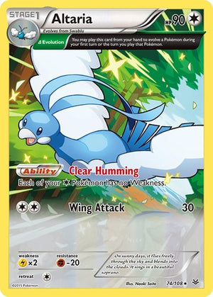 Pokemon TCG - XY - Roaring Skies - Altaria - 74/108 - Reverse Holofoil