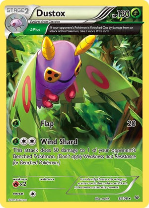 Pokemon TCG - XY - Roaring Skies - Dustox - 8/108 - Reverse Holofoil