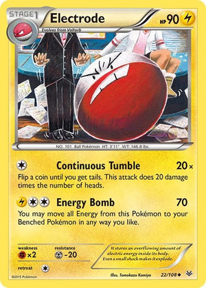 Pokemon TCG - XY - Roaring Skies - Electrode - 22/108 - Reverse Holofoil