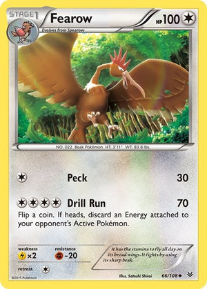 Pokemon TCG - XY - Roaring Skies - Fearow - 66/108 - Reverse Holofoil