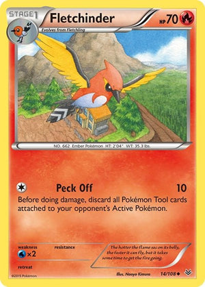 Pokemon TCG - XY - Roaring Skies - Fletchinder - 14/108