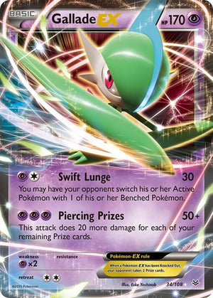Pokemon TCG - XY - Roaring Skies - Gallade EX - 34/108 - Holofoil