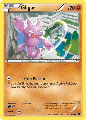 Pokemon TCG - XY - Roaring Skies - Gligar - 36/108
