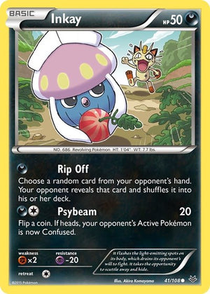 Pokemon TCG - XY - Roaring Skies - Inkay - 41/108