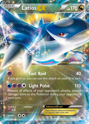 Pokemon TCG - XY - Roaring Skies - Latios EX - 58/108 - Holofoil