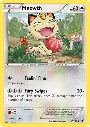 Pokemon TCG - XY - Roaring Skies - Meowth - 67/108