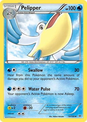 Pokemon TCG - XY - Roaring Skies - Pelipper - 19/108