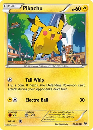 Pokemon TCG - XY - Roaring Skies - Pikachu - 20/108 - Reverse Holofoil