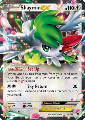 Pokemon TCG - XY - Roaring Skies - Shaymin EX - 77/108 - Holofoil