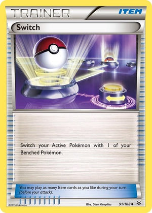 Pokemon TCG - XY - Roaring Skies - Switch - 91/108 - Reverse Holofoil