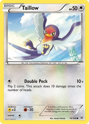 Pokemon TCG - XY - Roaring Skies - Taillow - 70/108