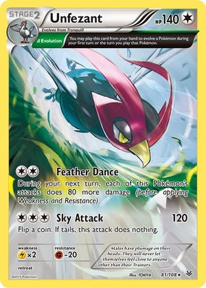 Pokemon TCG - XY - Roaring Skies - Unfezant - 81/108