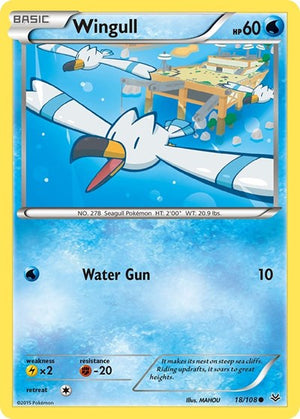 Pokemon TCG - XY - Roaring Skies - Wingull - 18/108 - Reverse Holofoil
