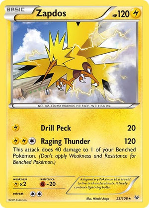 Pokemon TCG - XY - Roaring Skies - Zapdos - 23/108