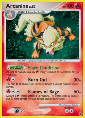 Pokemon TCG - Rising Rivals - Arcanine - 1/111 - Reverse Holofoil