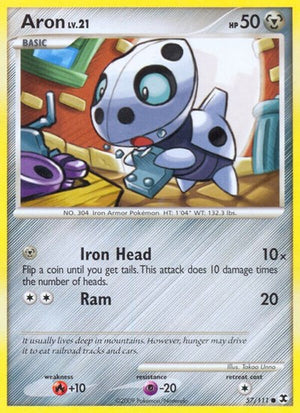 Pokemon TCG - Rising Rivals - Aron - 57/111 - Reverse Holofoil