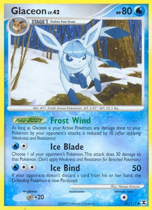 Pokemon TCG - Rising Rivals - Glaceon - 41/111 - Reverse Holofoil
