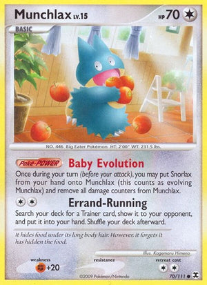 Pokemon TCG - Rising Rivals - Munchlax - 70/111 - Reverse Holofoil