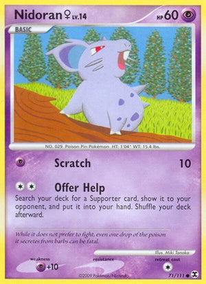 Pokemon TCG - Rising Rivals - Nidoran F - 71/111 - Reverse Holofoil