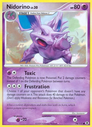 Pokemon TCG - Rising Rivals - Nidorino - 74/111