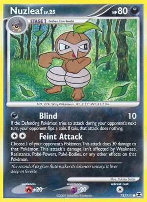 Pokemon TCG - Rising Rivals - Nuzleaf - 75/111 - Reverse Holofoil