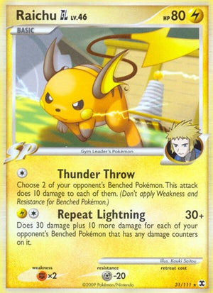 Pokemon TCG - Rising Rivals - Raichu GL - 31/111