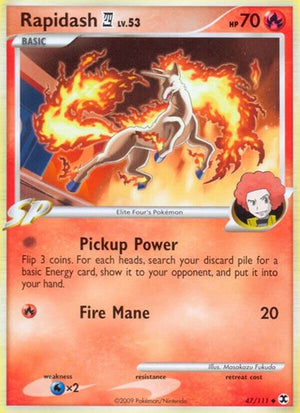 Pokemon TCG - Rising Rivals - Rapidash E4 - 47/111