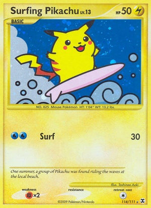Pokemon TCG - Rising Rivals - Surfing Pikachu - 114/111 - Holofoil