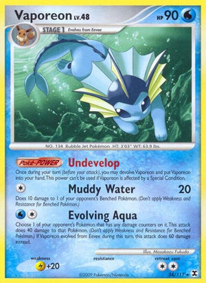 Pokemon TCG - Rising Rivals - Vaporeon - 34/111