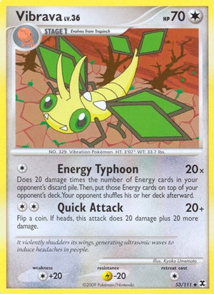Pokemon TCG - Rising Rivals - Vibrava - 53/111 - Reverse Holofoil