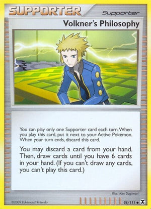 Pokemon TCG - Rising Rivals - Volkner's Philosophy - 98/111 - Reverse Holofoil